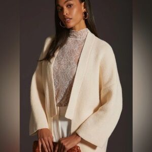 **NWT** Pilcro Ottoman Stitch Open Front Cardigan Sweater